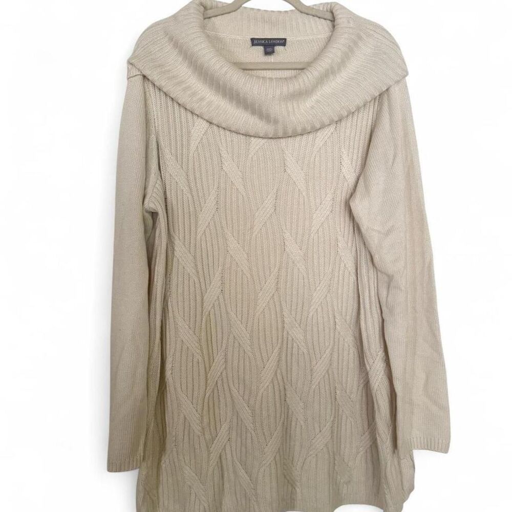 Jessica-london Women's Cream and Tan Jumper